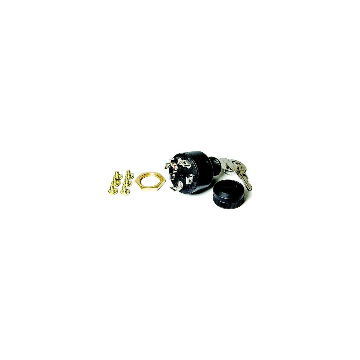 Sierra Magneto 4 Position 5/8" Polyester 7 Screw Terminal 12V 15 Amp Ignition Starter Switch