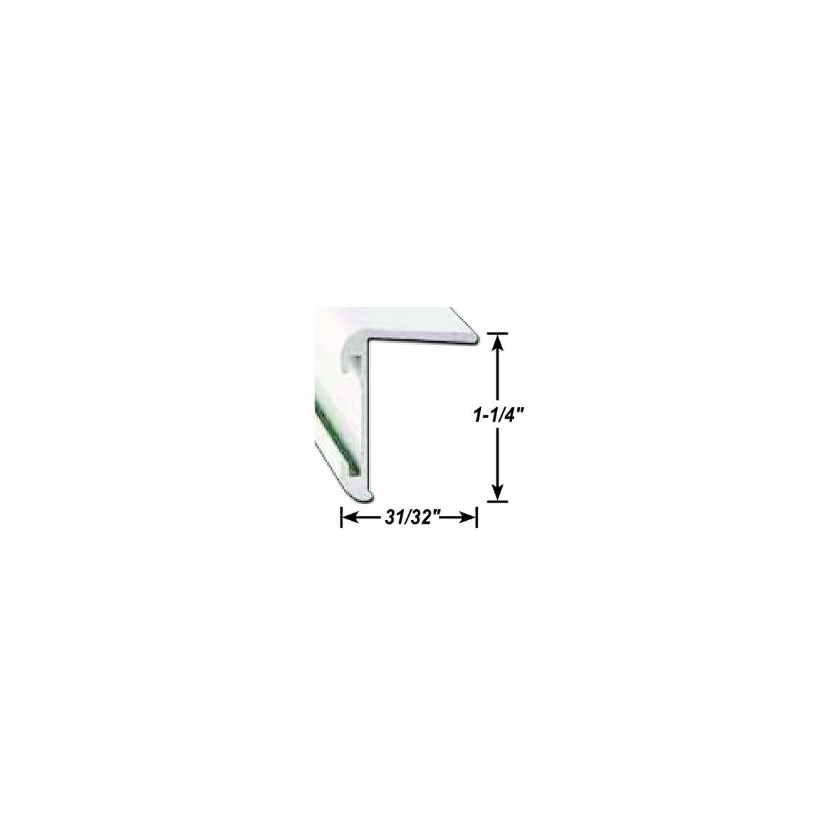 AP Products 0218520116 Long Leg Insert Corner Molding, 16' Polar White