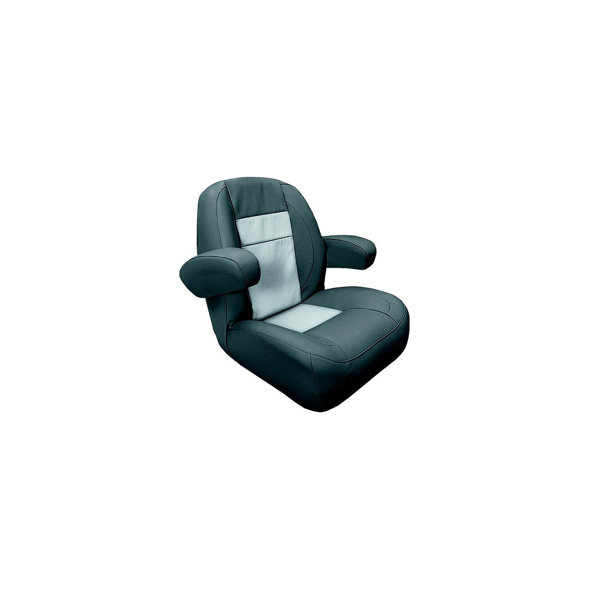 Wise 31271725 Mid Back Pontoon Helm Seat w/Flip Up Arm Rests, Mocha Java