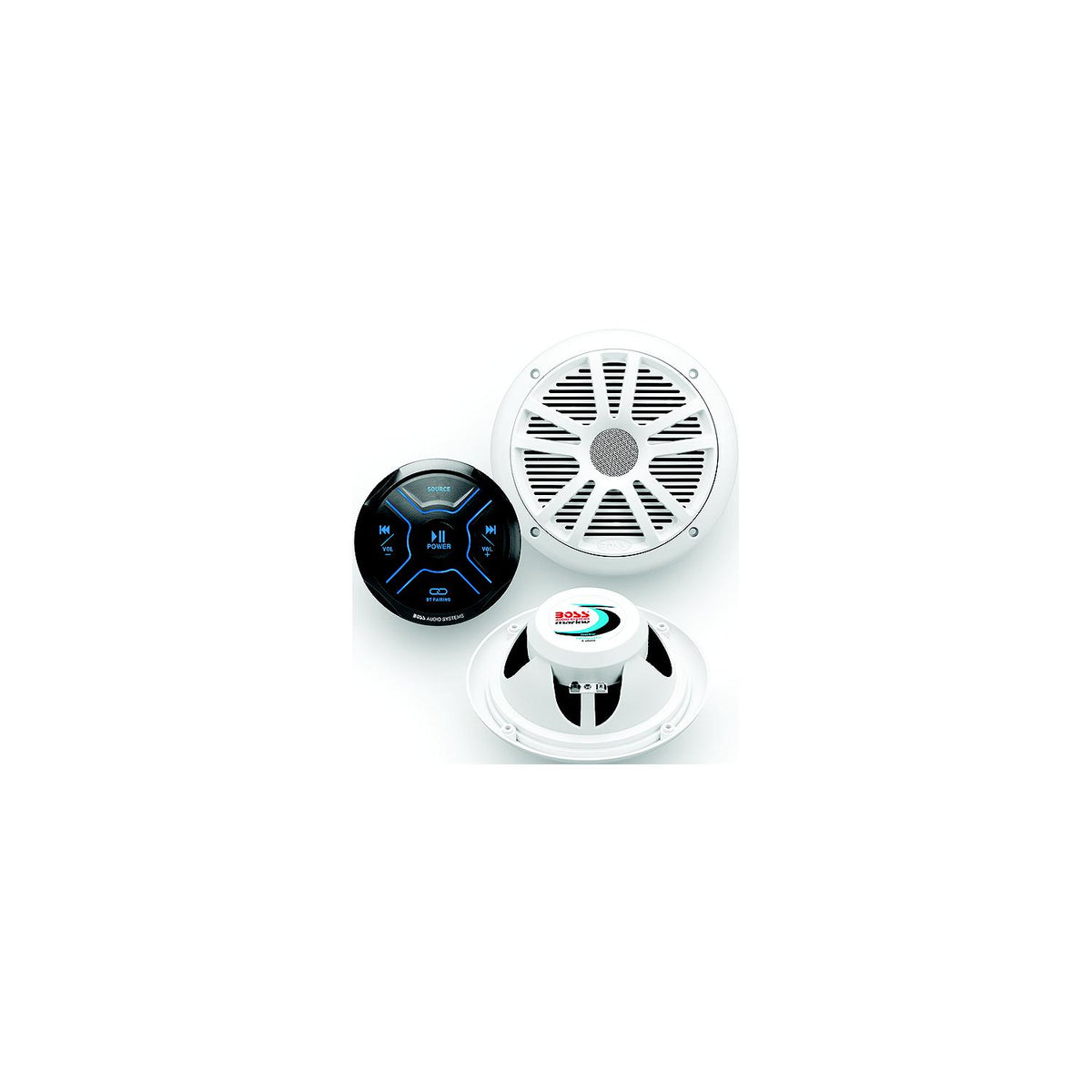 Boss Audio MG150W6 Bluetooth Gauge Receiver Package w/ 6.5" Marine Speakers