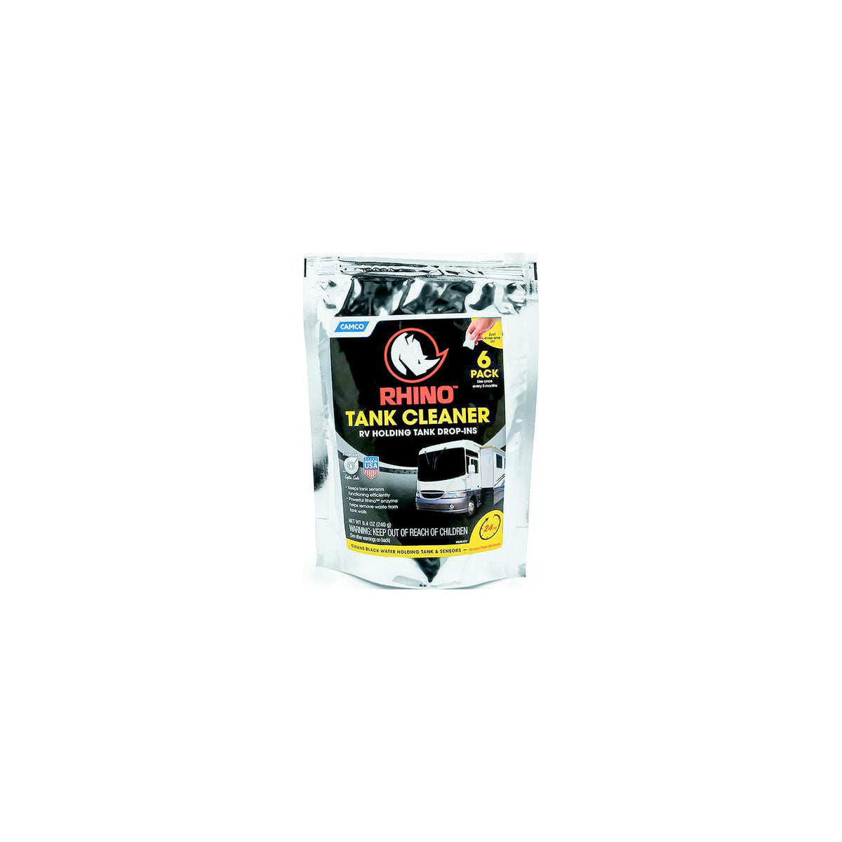 Camco Rhino Holding Tank Cleaner, Drop Ins, 6/pk