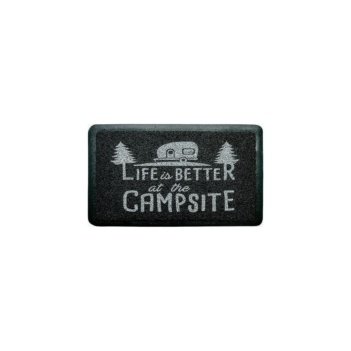 Camco 53200 Life Is Better At The Campsite Scrub Mat, Gray
