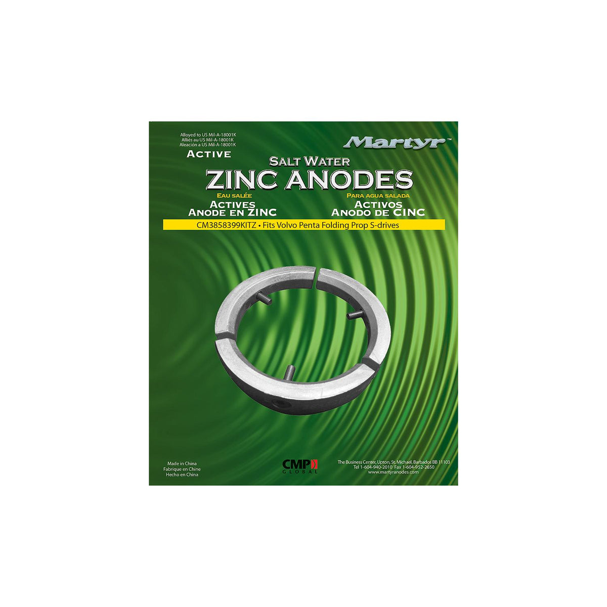 Volvo Penta Anode Kit - Zinc