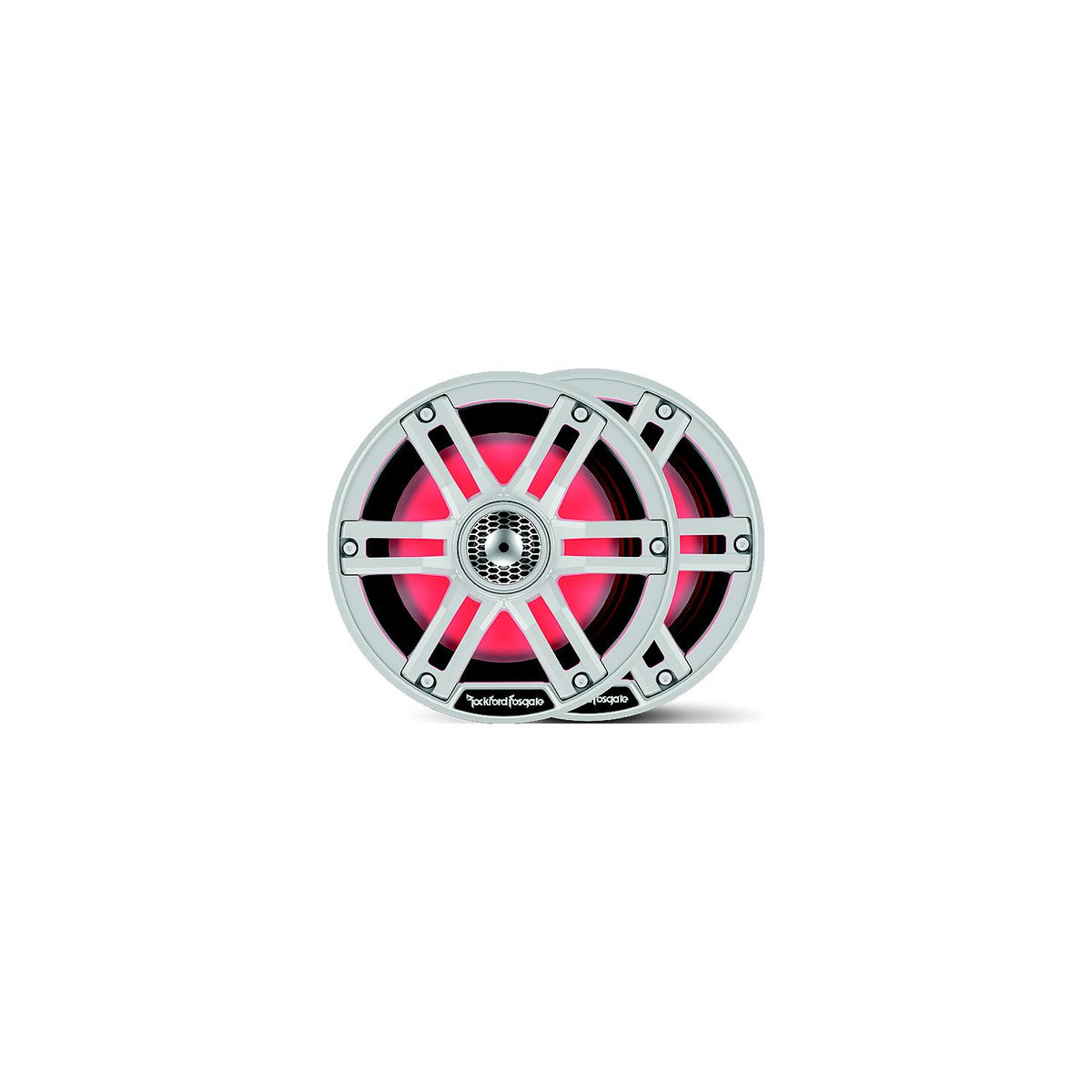 Rockford Fosgate M265 Color Optix Marine 2-Way Speakers, 6.5" White / Stainless