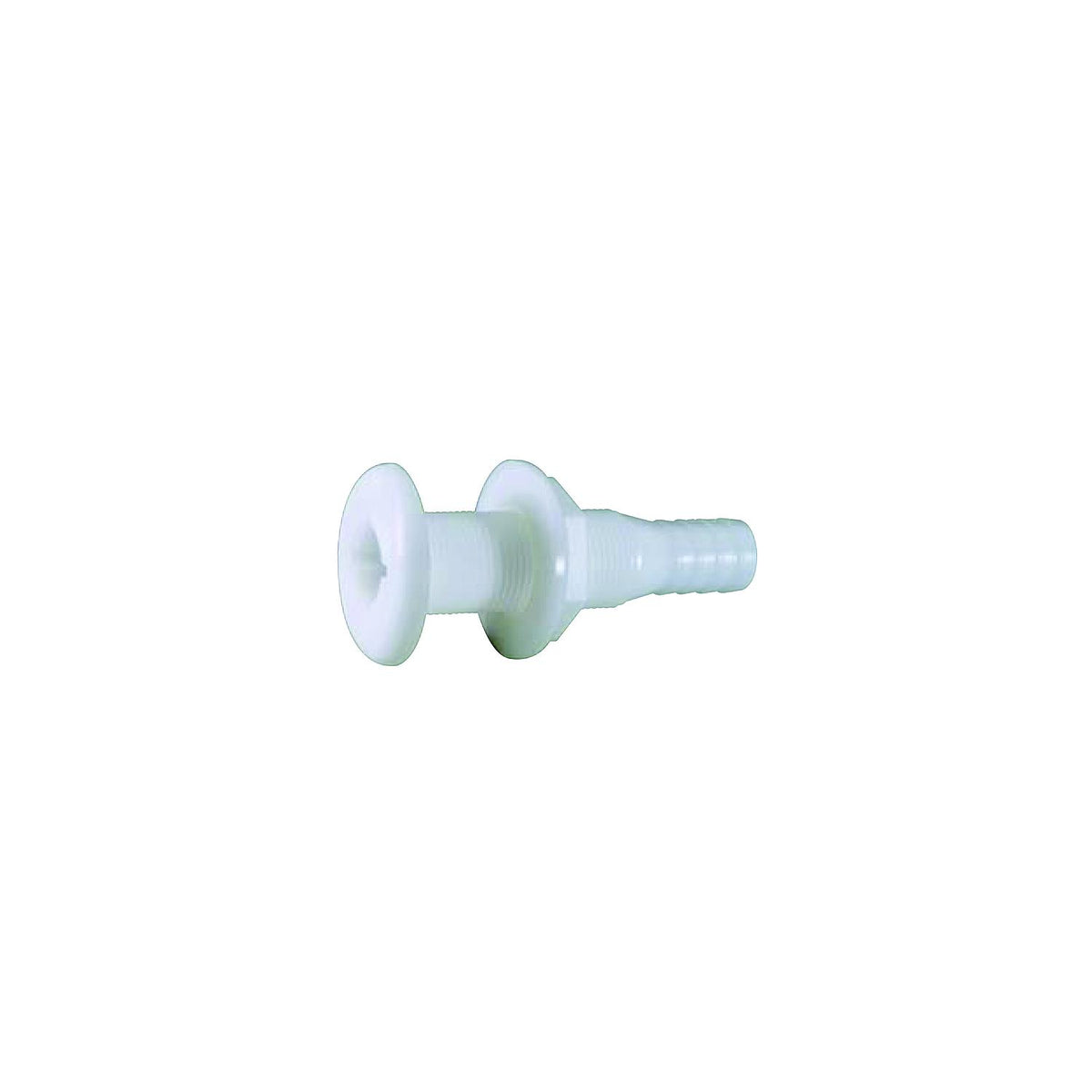 Attwood Thru Hull Connector For Hose, White - 1-1/8" to 1-1/4"