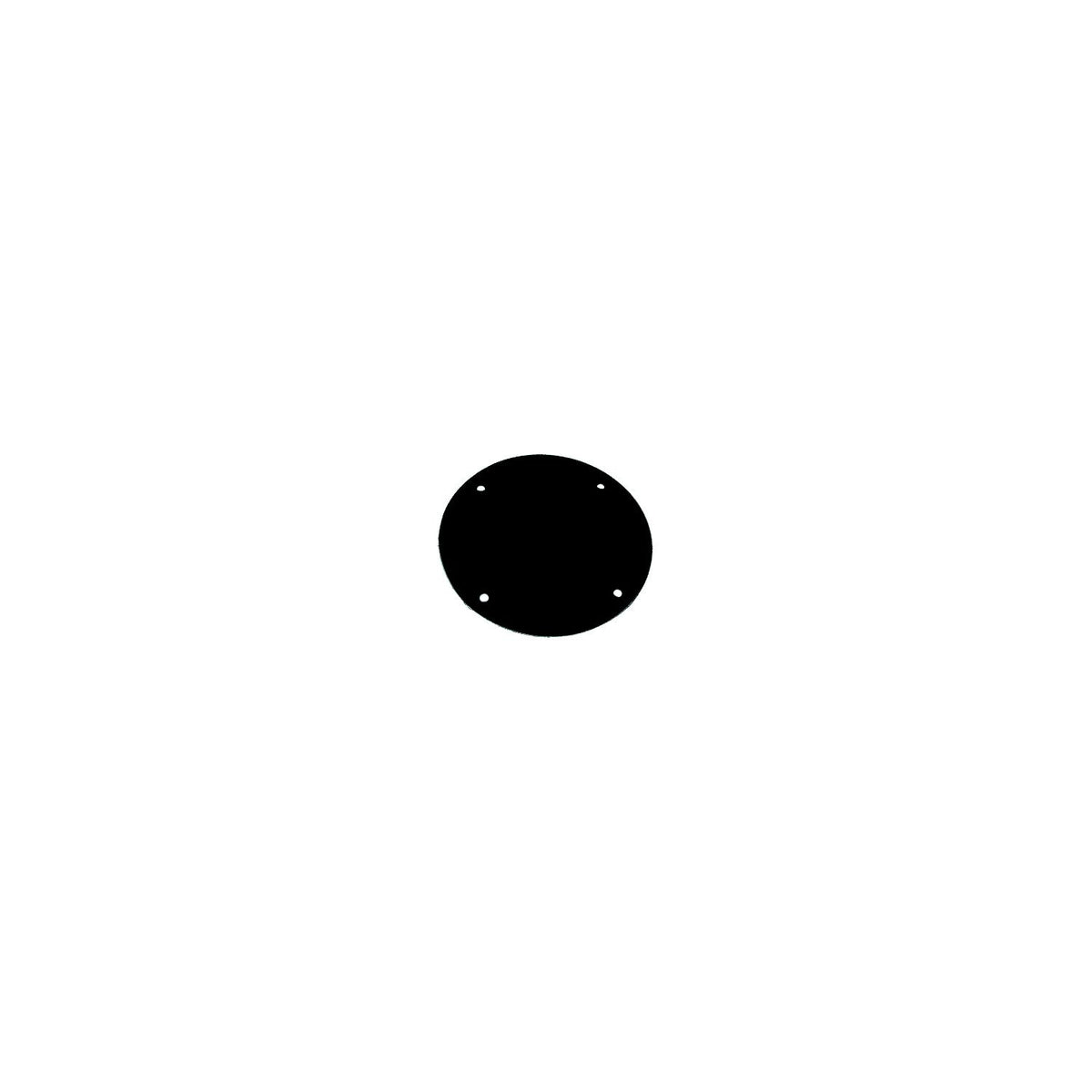 T-H Marine Screw Down Deck Plate 5-5/8" OD, Black
