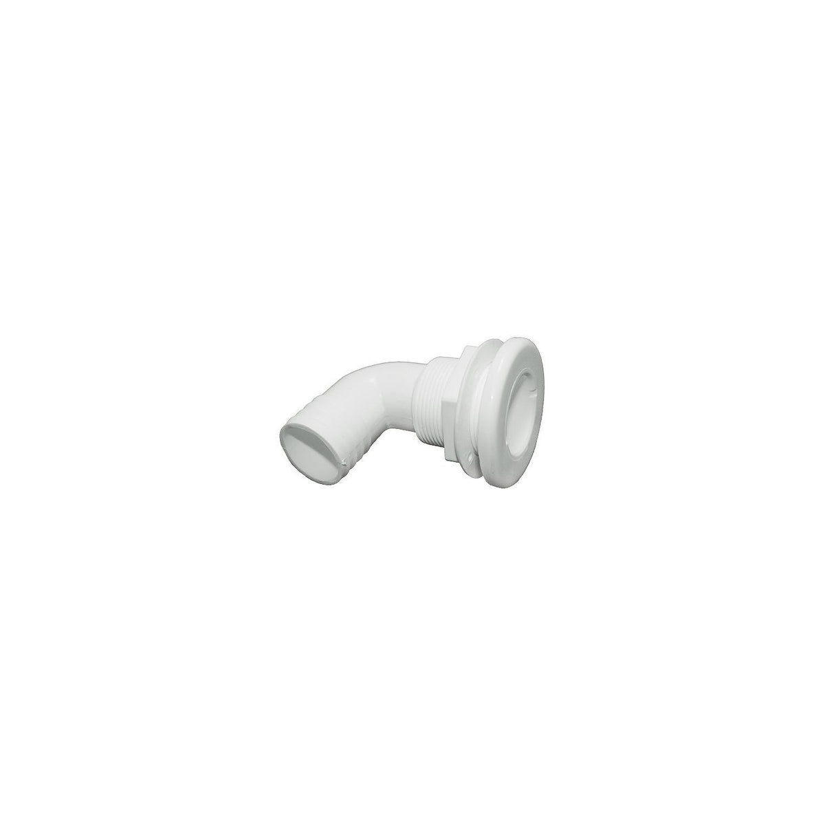 Thru Hull 1-1/2" 90D Hose White