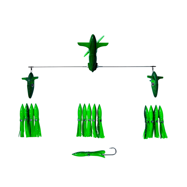 ChatterLures 24″ Wingman Side Tracker® with 6″ Floating Shell Squid