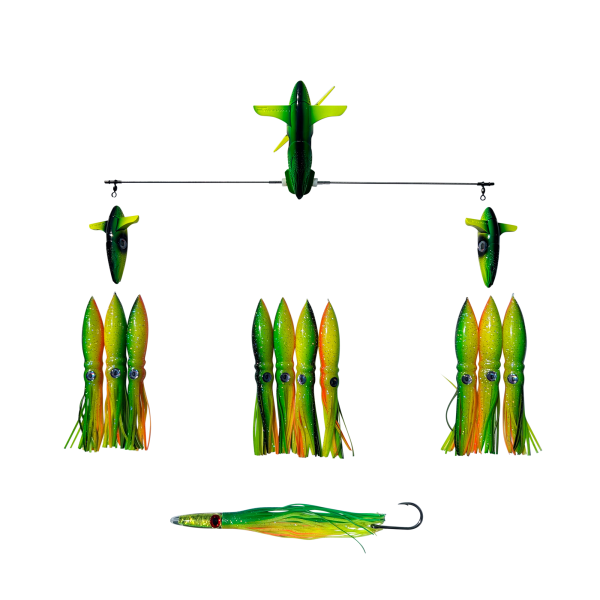 ChatterLures 24″ Wingman Side Tracker® with 9″ Floating Shell Squid