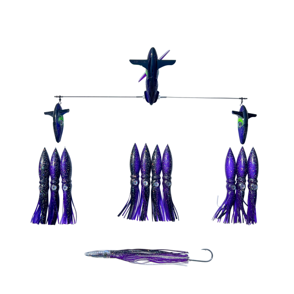 ChatterLures 24″ Wingman Side Tracker® with 9″ Floating Shell Squid