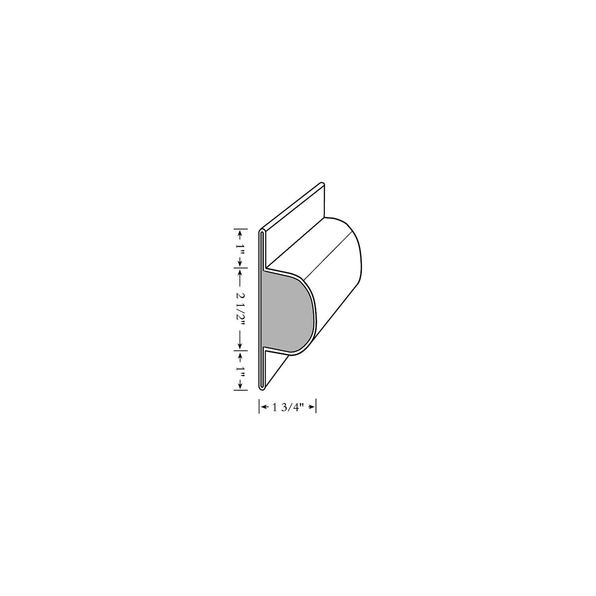 Taylor Perimeter Single Dock & Post Bumper Medium 4-1/2" W x 1-3/4" D