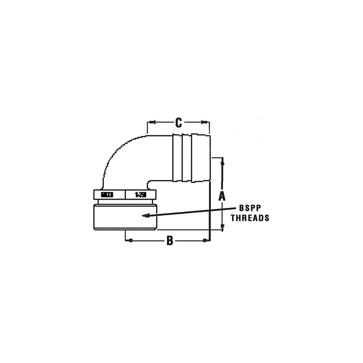 Pipe-To-Hose Adapter, 90