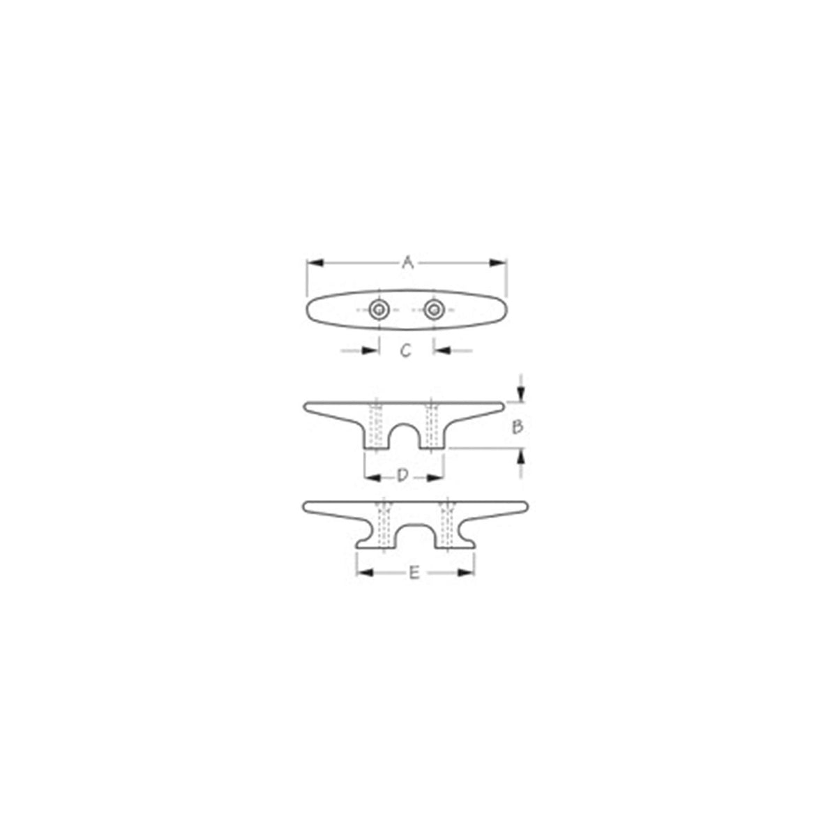 SeaDog 0433421 Heavy Duty Nylon Cleat, Flat Dark Earth, 1 pr.