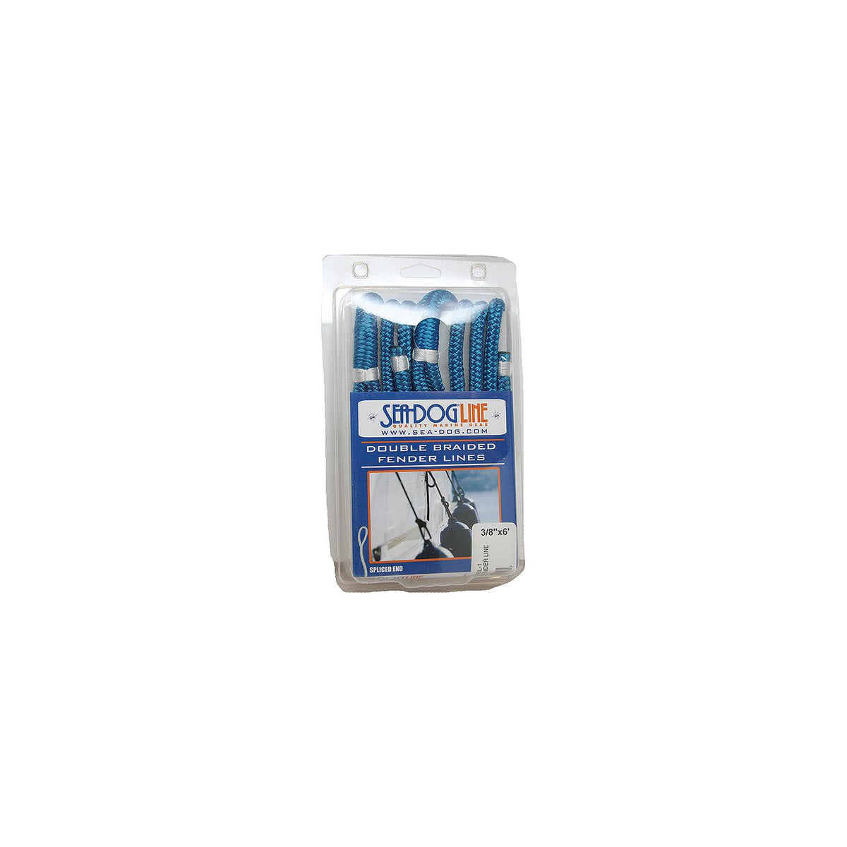 Sea Dog 302110006WH1 Premium Double Braided Nylon Fender Line, 3/8" 6', White pr.