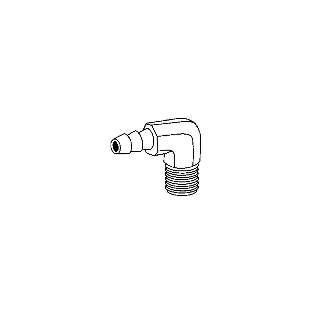 Hose Barb Elbow 5/16 X 1/4