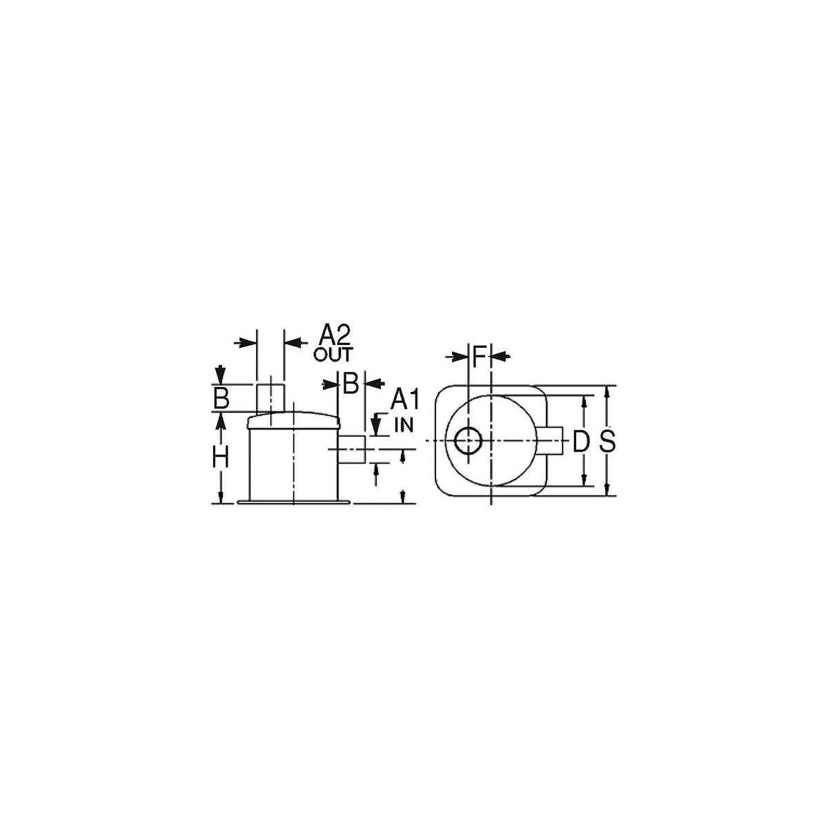 Centek 1500018 Vernalift Side In/Top Out Muffler