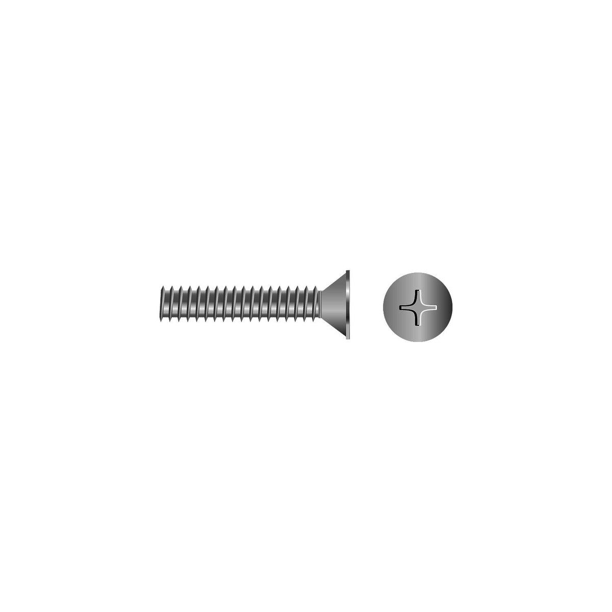 Phillips Machine Screw - Flat Head, M6-1 x 60