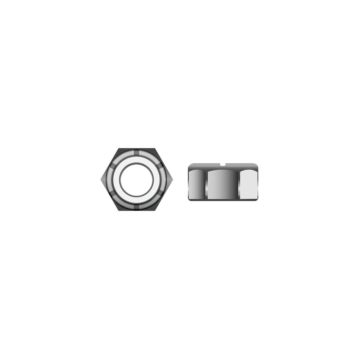 Seachoice Stainless Steel Nylon Insert Locknut, 1/4"-28