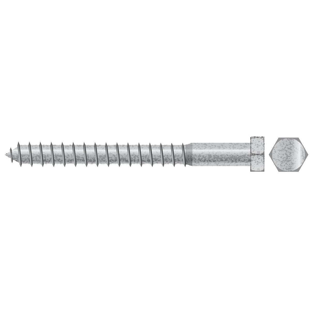 Lag Screw, 5/16 x 4"