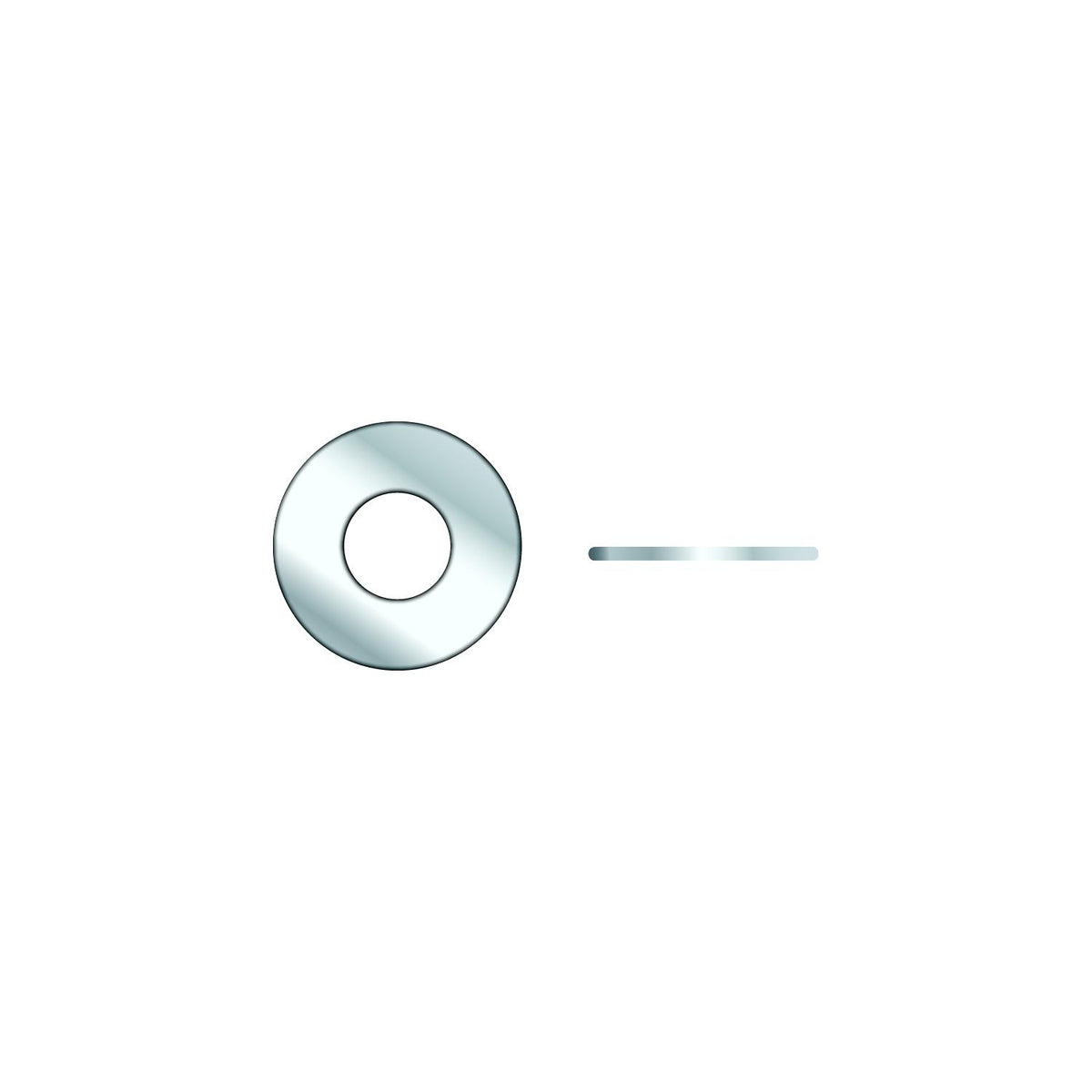 Seachoice 01779 Chrome Plated SS Flat Washer, 1/4"