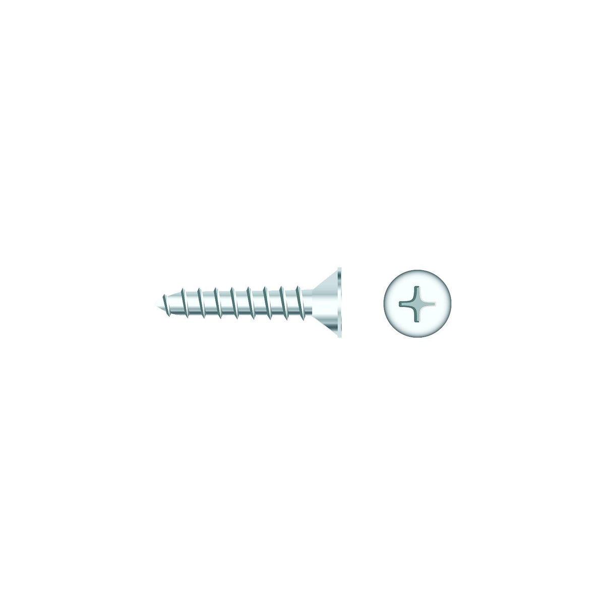 Seachoice 01787 Chrome Plated SS Phillips Tapping Screw - Flat Head, #6 x 1-1/4"