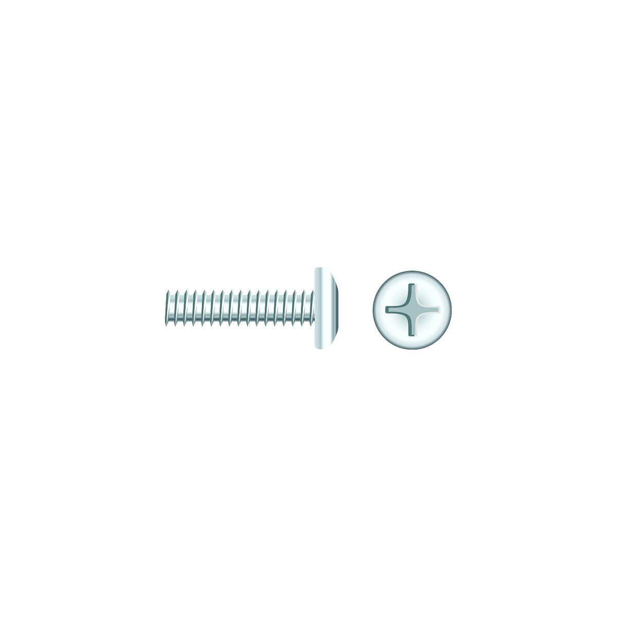Seachoice 01814 Chrome Plated SS Phillips Machine Screws - Pan Head, 1/4-20 x 2"