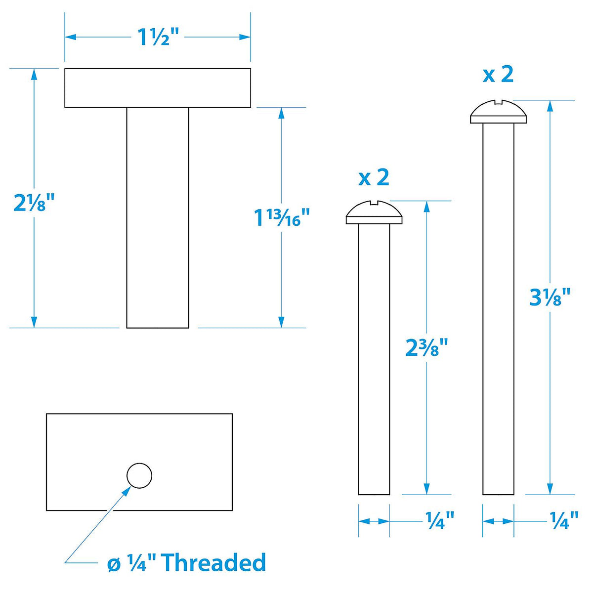 Seachoice Mounting Bolt and Isolator For Motorguide (Sold as Set of 4)