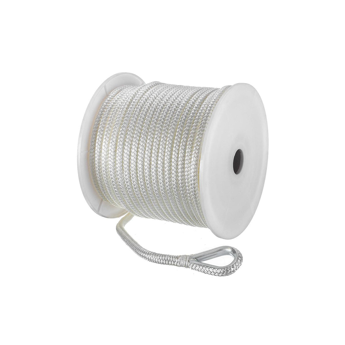 Seachoice Double Braid Nylon Anchor Line, White