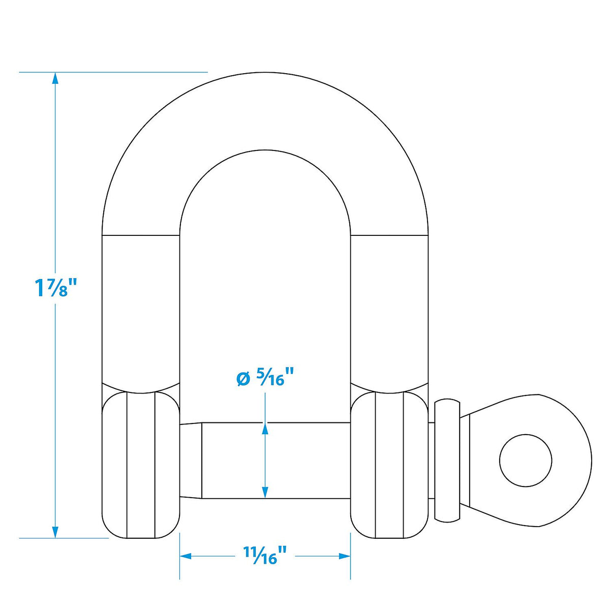 Seachoice Stainless Steel "D" Anchor Shackle