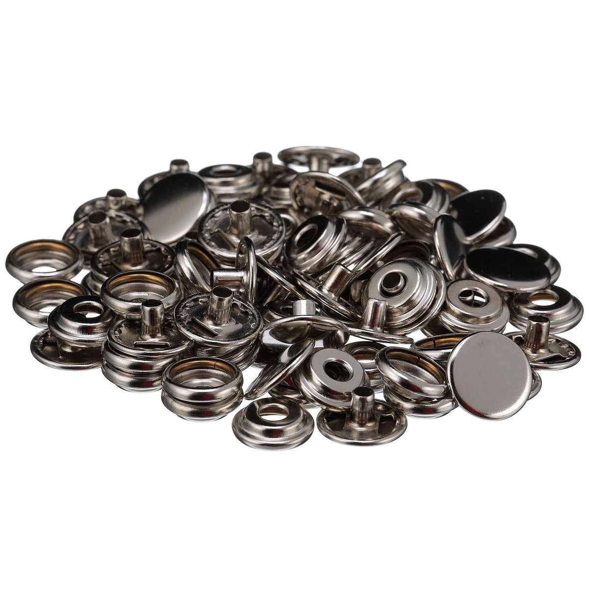 Seachoice Stainless Steel Button Socket With Barrel, 1/4", 40 Sets