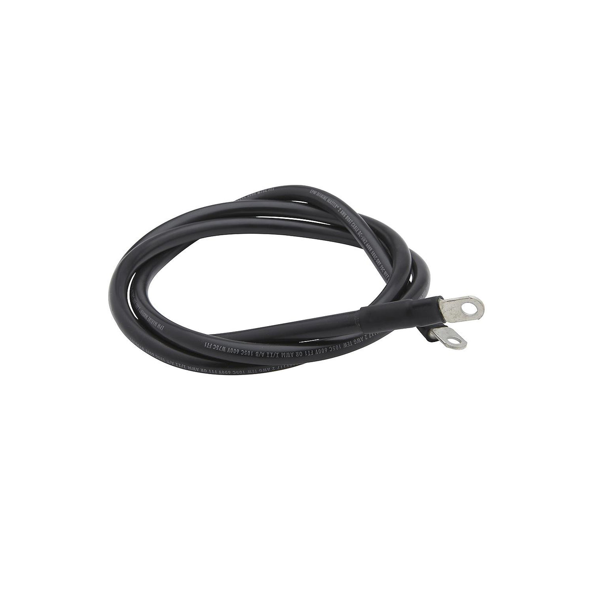 Seachoice 63004 Tinned Copper Battery Assembly, 2 AWG, Black, 6'