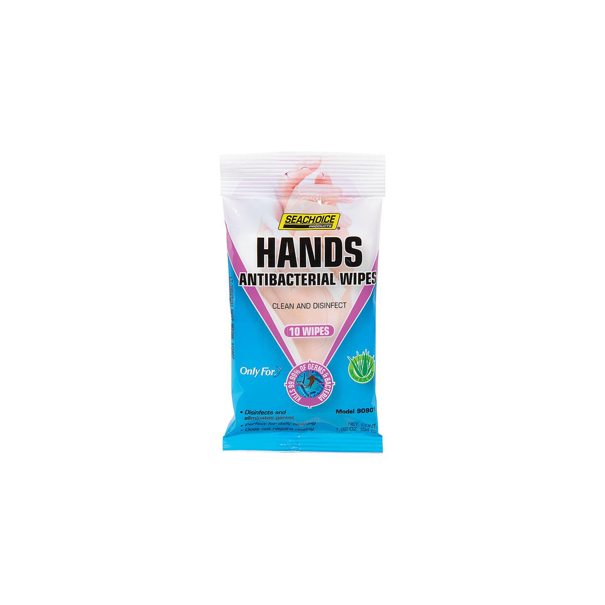 Seachoice 90901 Hands Antibacterial Wipes, 10-ct. Bag