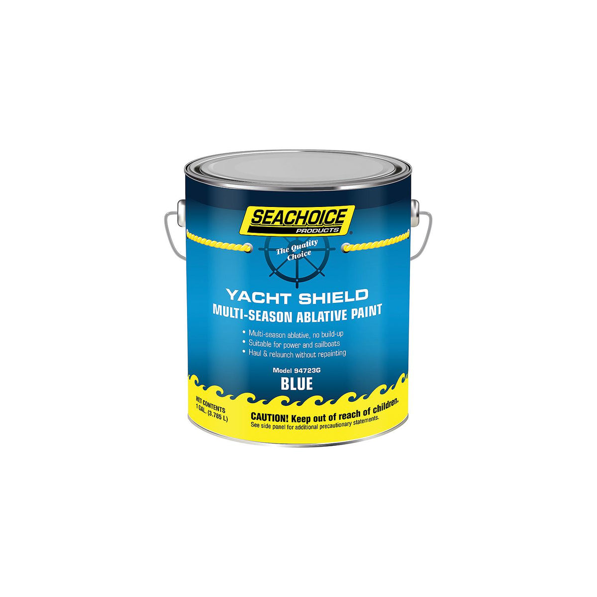 Seachoice 94723G Yacht Shield Multi-Season Antifouling Paint, Blue, 1 Gallon
