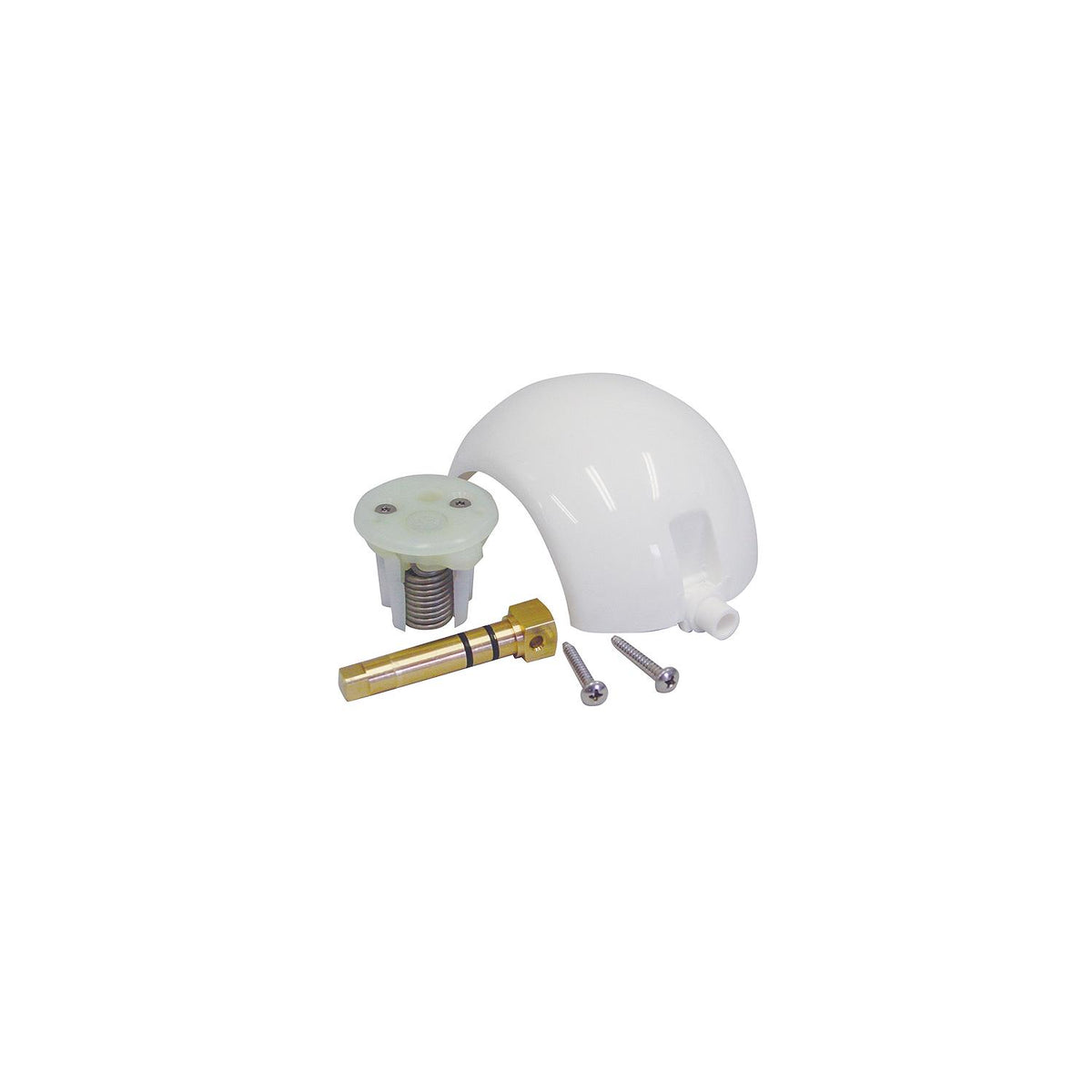 Dometic Ball/Cartridge/Shaft Kit For SeaLand, Traveler, Vacu-Flush Gravity-Discharge Toilet With Metal Pedal-White