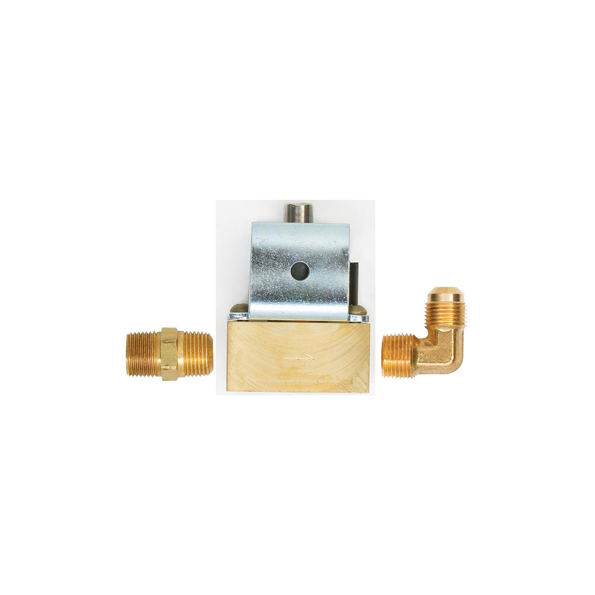 3/8 Brass Solenoid + Fittings, 12V