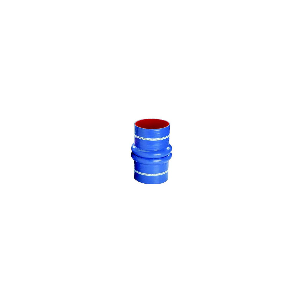 Blue Silicone "VHT" Double Hump Hose w/T-Bolt Clamps, 6"