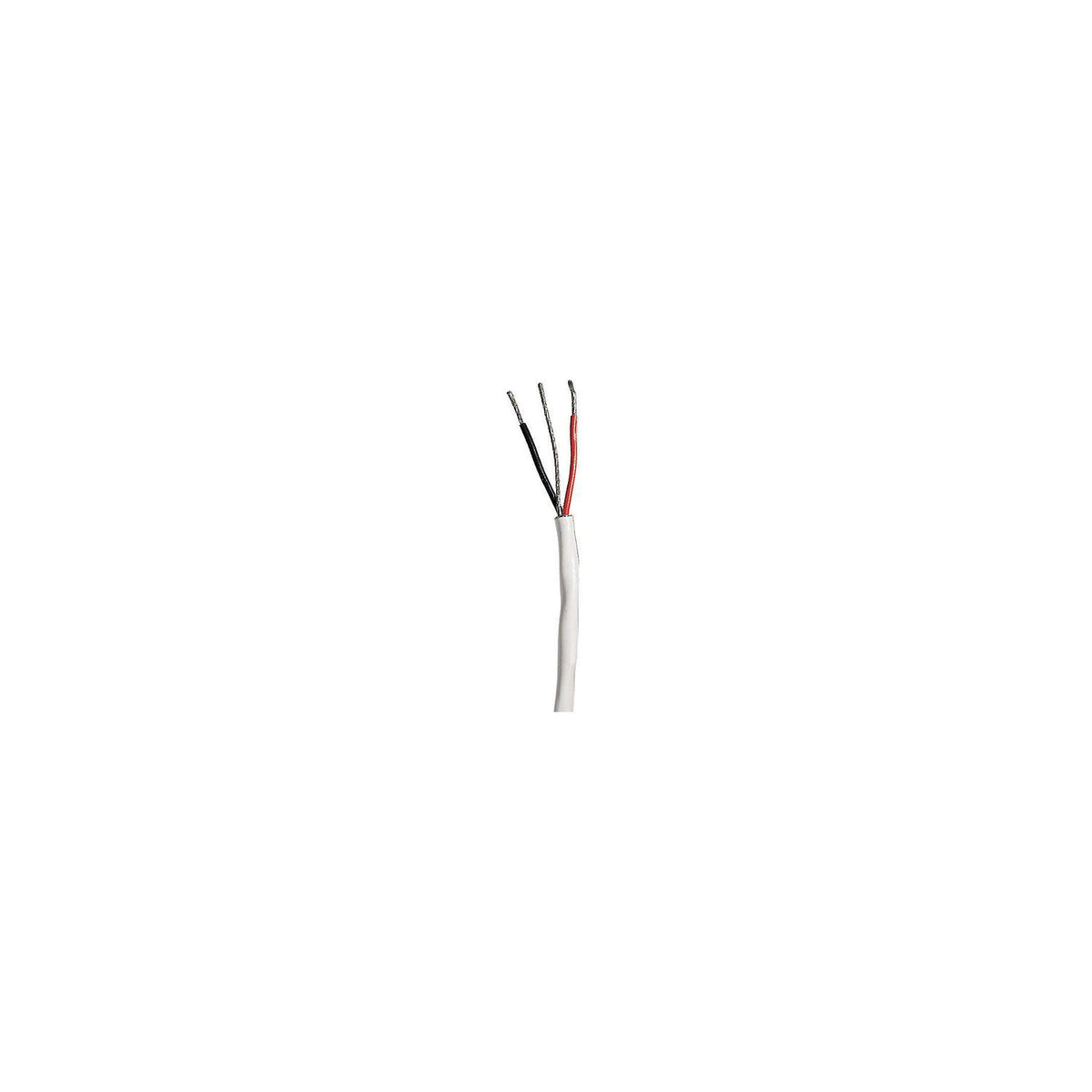 Ancor 153010 Marine Grade Tinned Copper White Flat Signal Cable, 20/3 AWG, 100', Black/Red