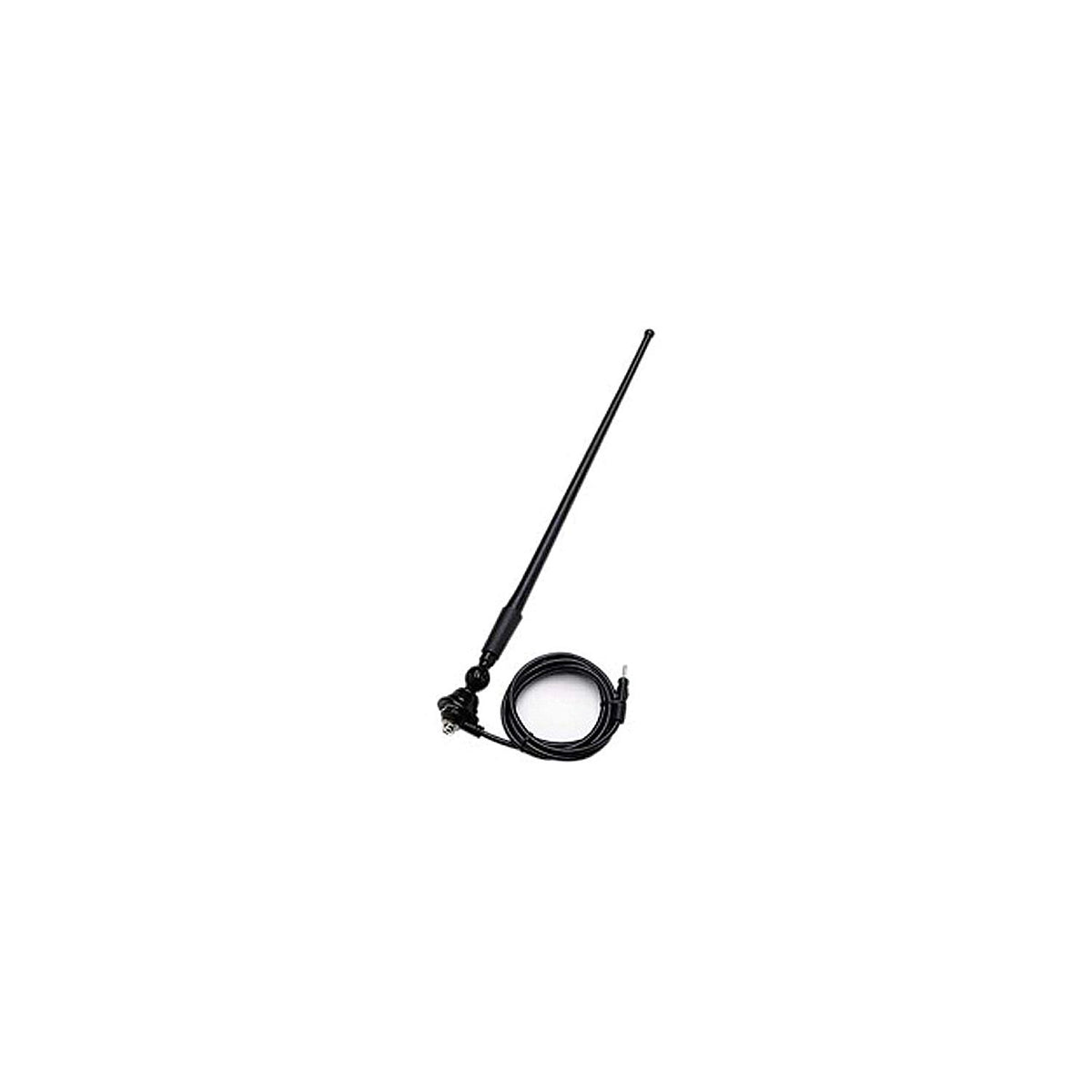 Seaworthy SEAURB3S Black 16" Flex Rubber Marine Stereo Antenna | Includes 180 Degree Swivel Base & 54" Cable