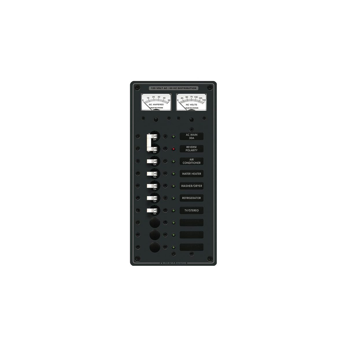 Blue Sea Systems 8074 AC Main + 8 Positions Circuit Breaker Panel