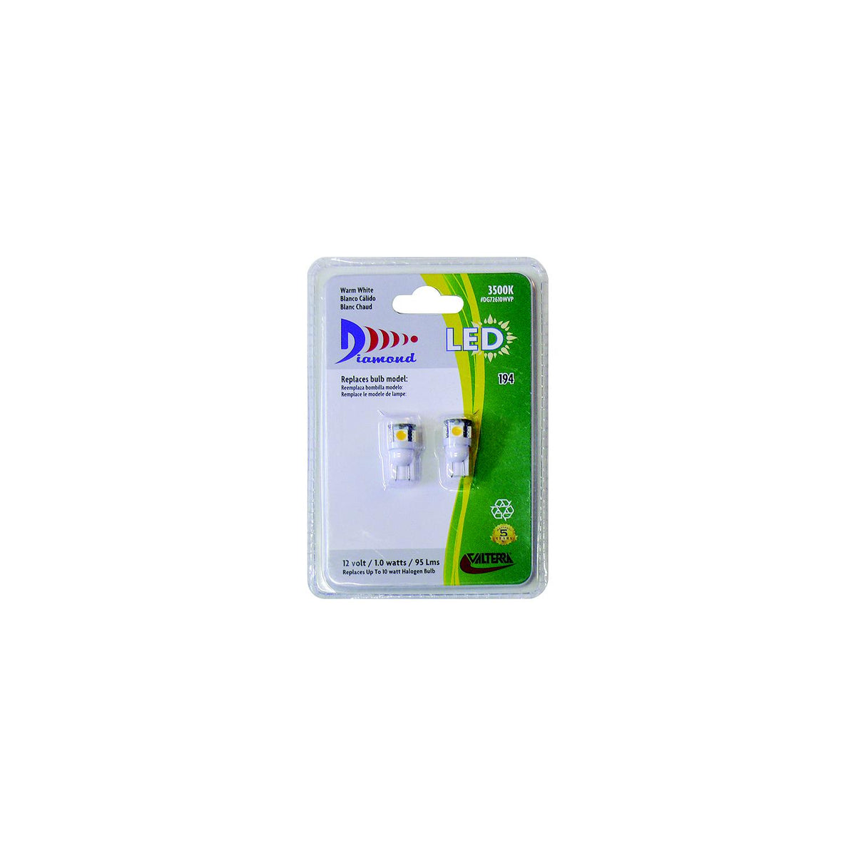 Diamond Group DG72610WVP 194 Replacement LED Bulb, Soft