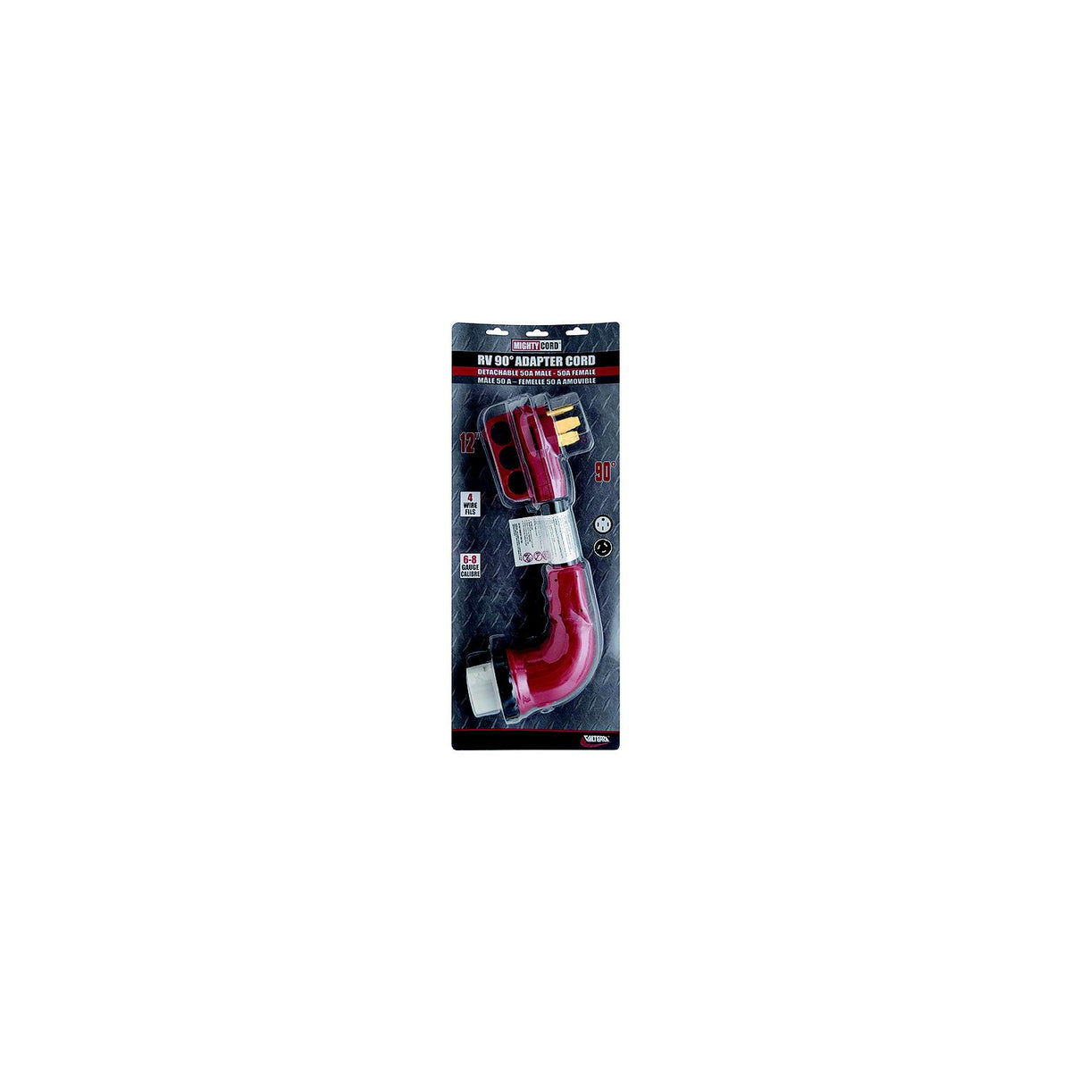 Valterra Mighty Cord 90 Adapter Cord, 50AM-50AF, Carded