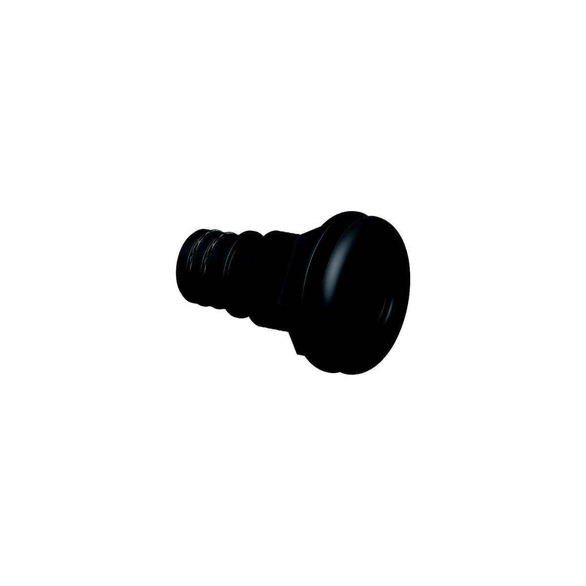 Flow-Rite MA041QLB Qwik-Lok Thru-Hull Fitting, 1-1/8", Black ,Straight Flanged
