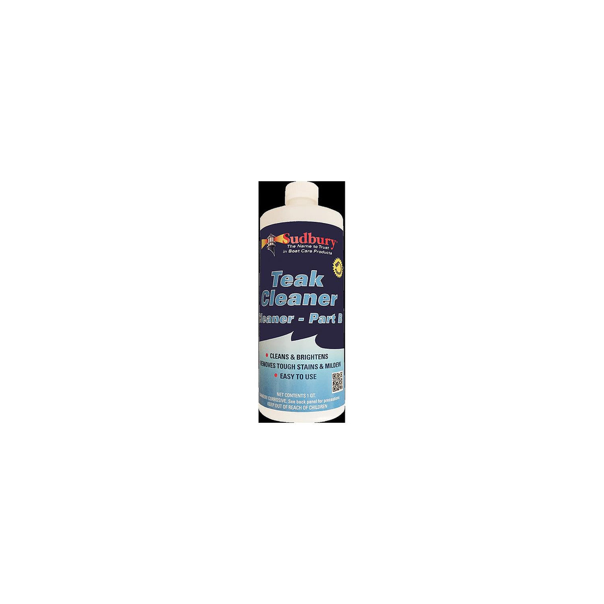 Sudbury Two-Part Teak Cleaner, Part B Only, Qt.