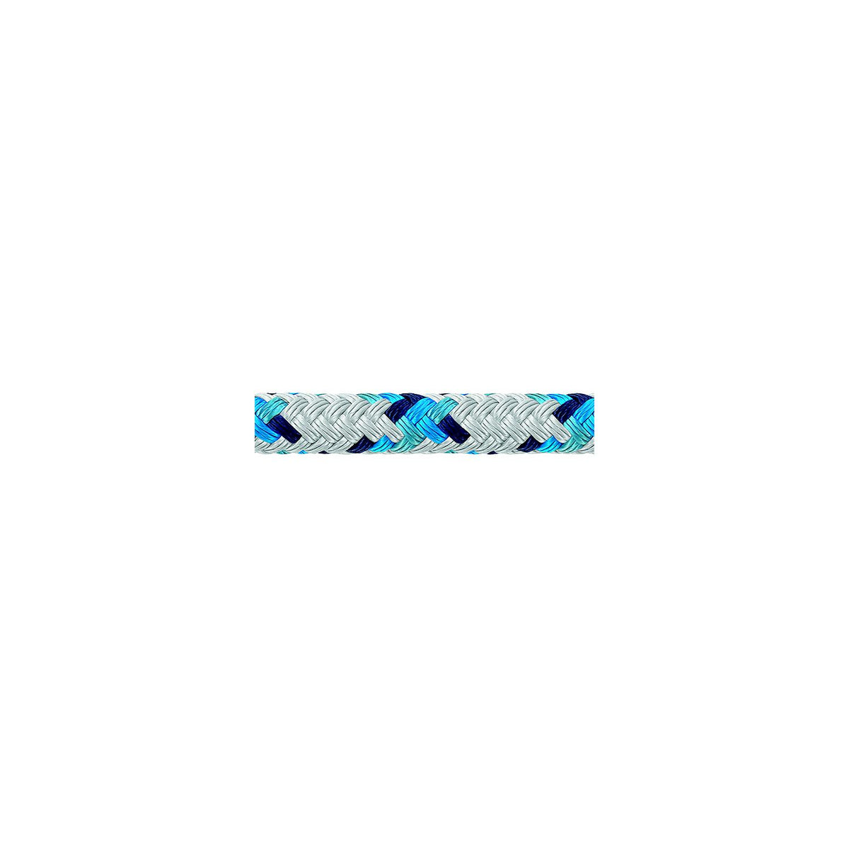 Samson 435026805030 XLS3 Yacht Braid, 13/32" (10mm) x 500', White w/Blue Tracer