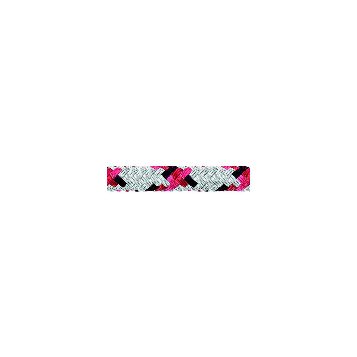 Samson 435026405030 XLS3 Yacht Braid, 13/32" (10mm) x 500', White w/Red Tracer