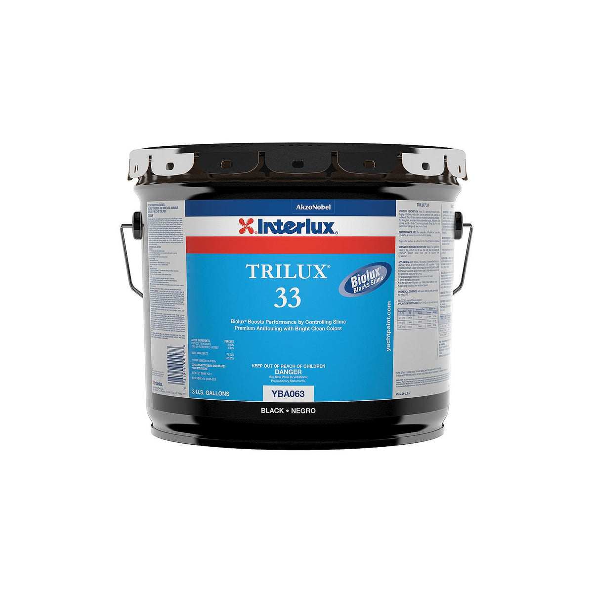 Interlux YBA0633 Trilux 33 , Black, 3-Gal.