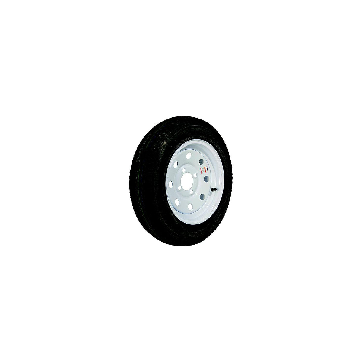 Loadstar Bias Tire and Wheel (Rim) Assembly K353, 530-12 4 Hole 6 Ply, White w/o Stripes, Modular