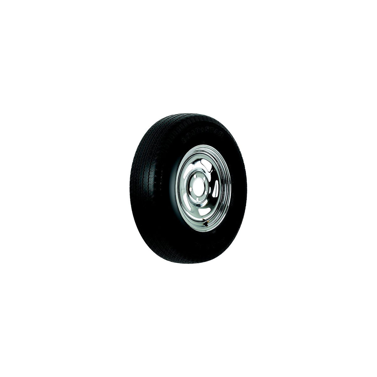 13" ST Radial Tire & Wheel Assembly, ST185/80R13 C/5-Hole Chrome Directional