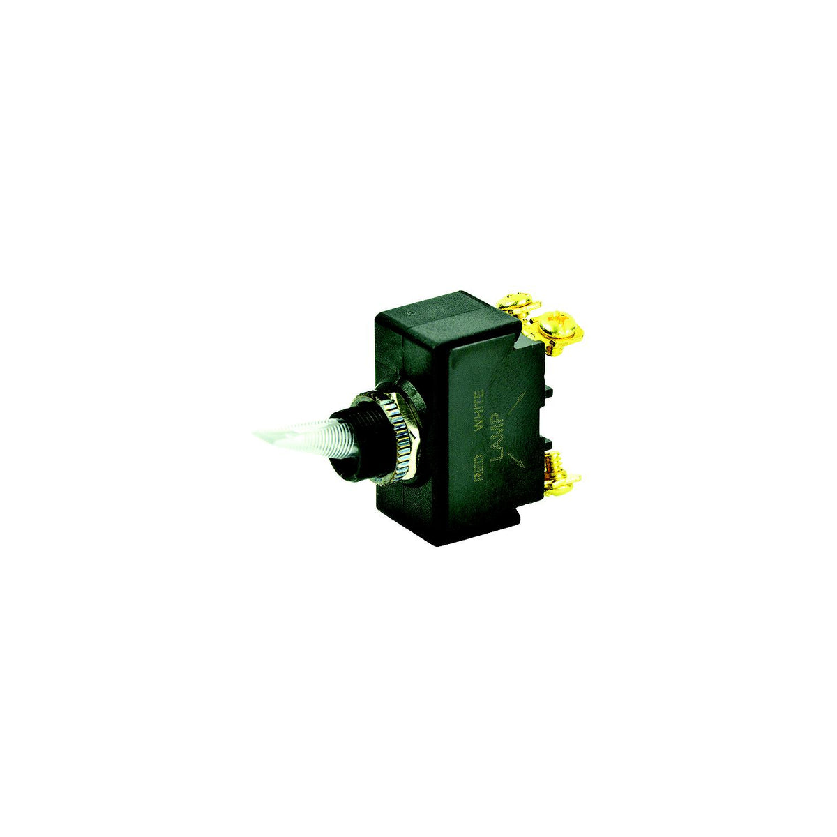 BEP 1001908 Illuminated Toggle Switch, Off-On, SPST, #6 32 Screw Terminals, Illuminated Red