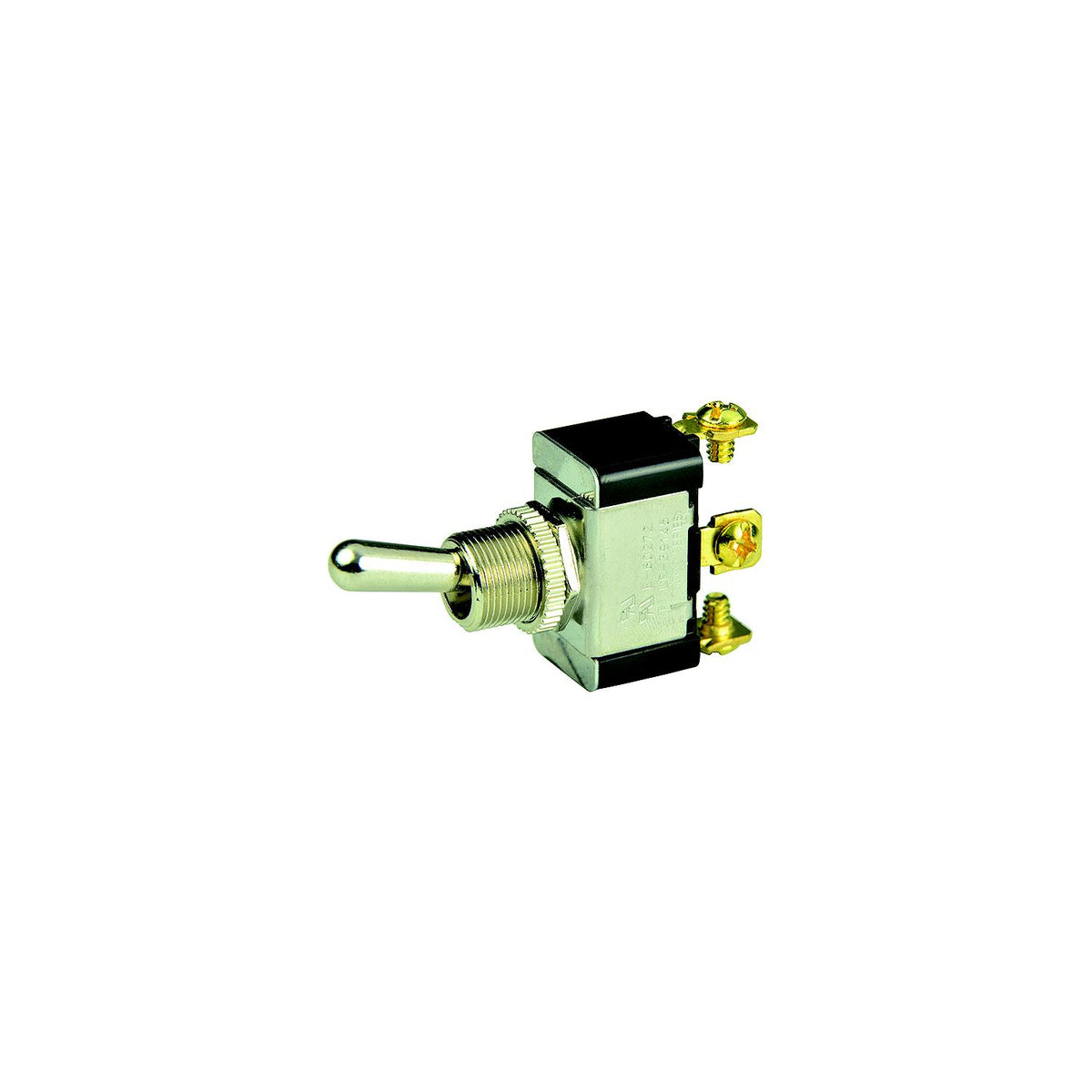 BEP 1002015 Chrome Plated Toggle Switch, On-Off-(On), SPDT, #6 32 Screw Terminals